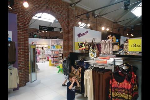 The George Jersey store, housed in a former abattoir, has clearly defined areas thanks to its brick arches